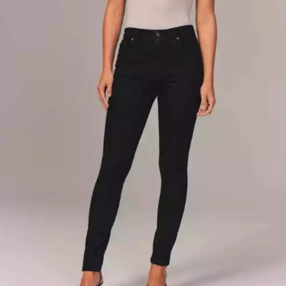 Abercrombie & Fitch | Super Skinny Ankle High Rise Curve Love | Black | 27/4L​